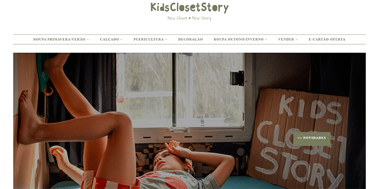 Kids closet story uma das lojas online que vendem roupa de criança em segunda mão